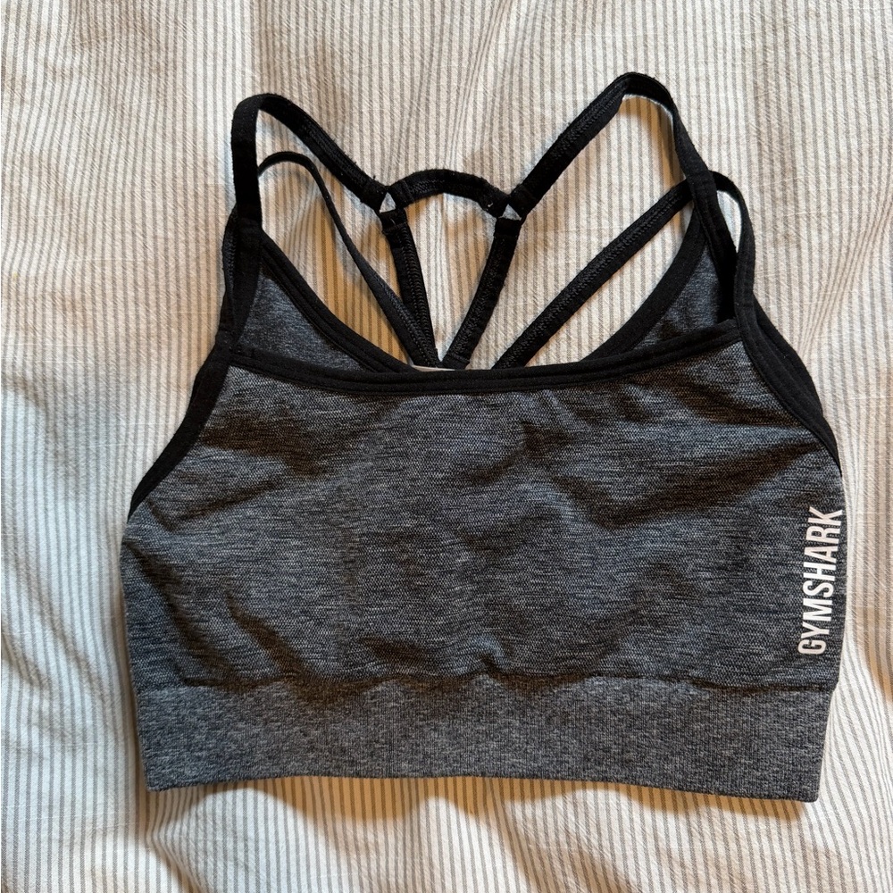 Gymshark Double layer Black and Gray Sports Bra